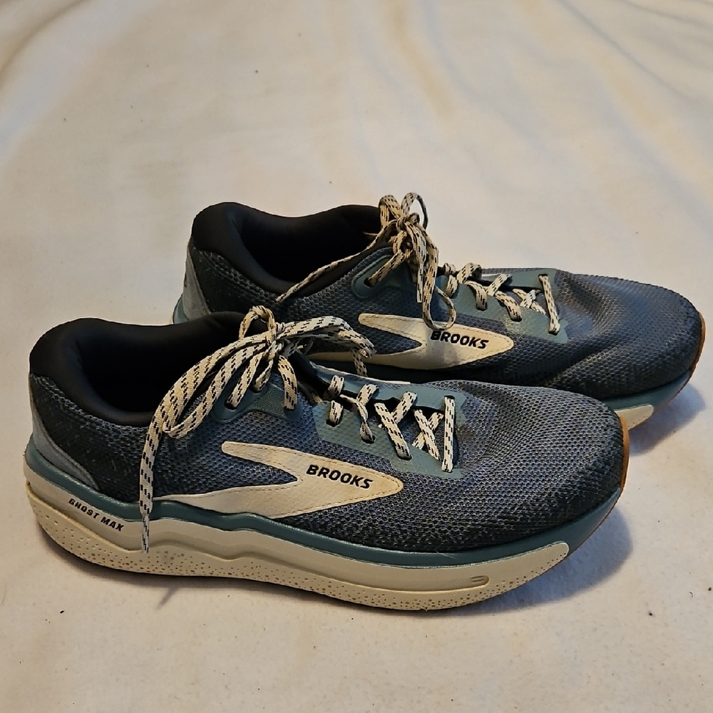 Brooks Ghost Max 2  Women's Teal and White Athletic Running Shoes